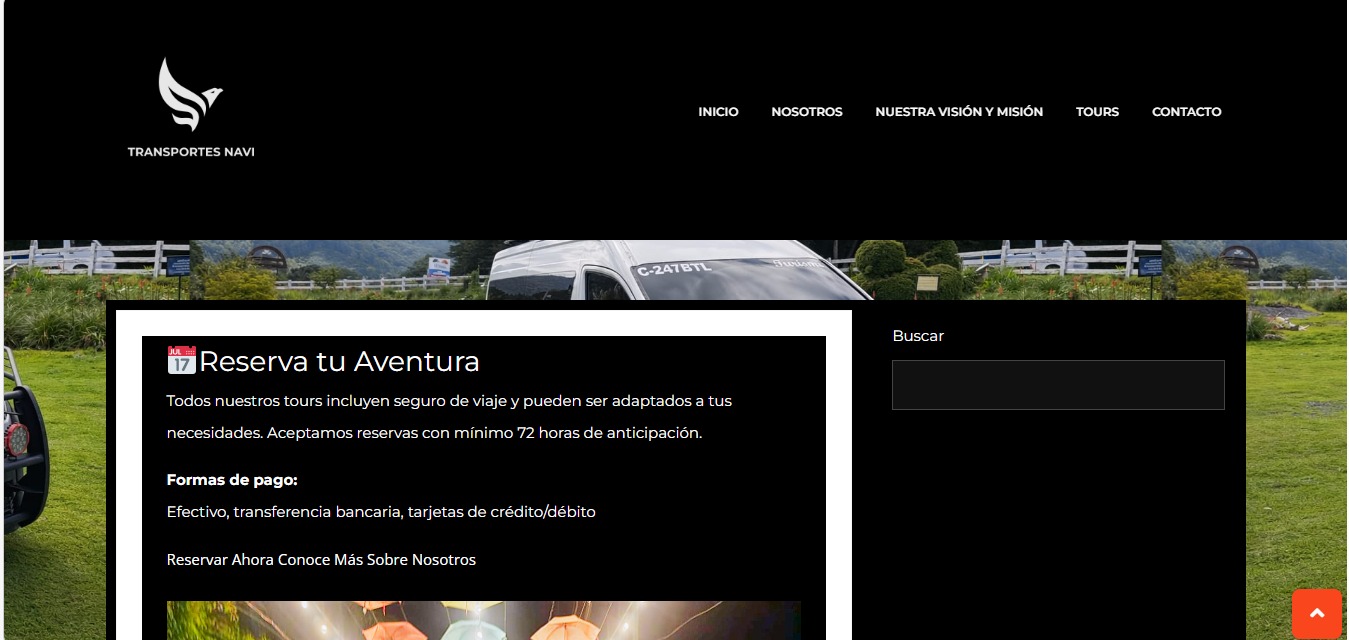 Ejemplo de página web para negocio, vista 1