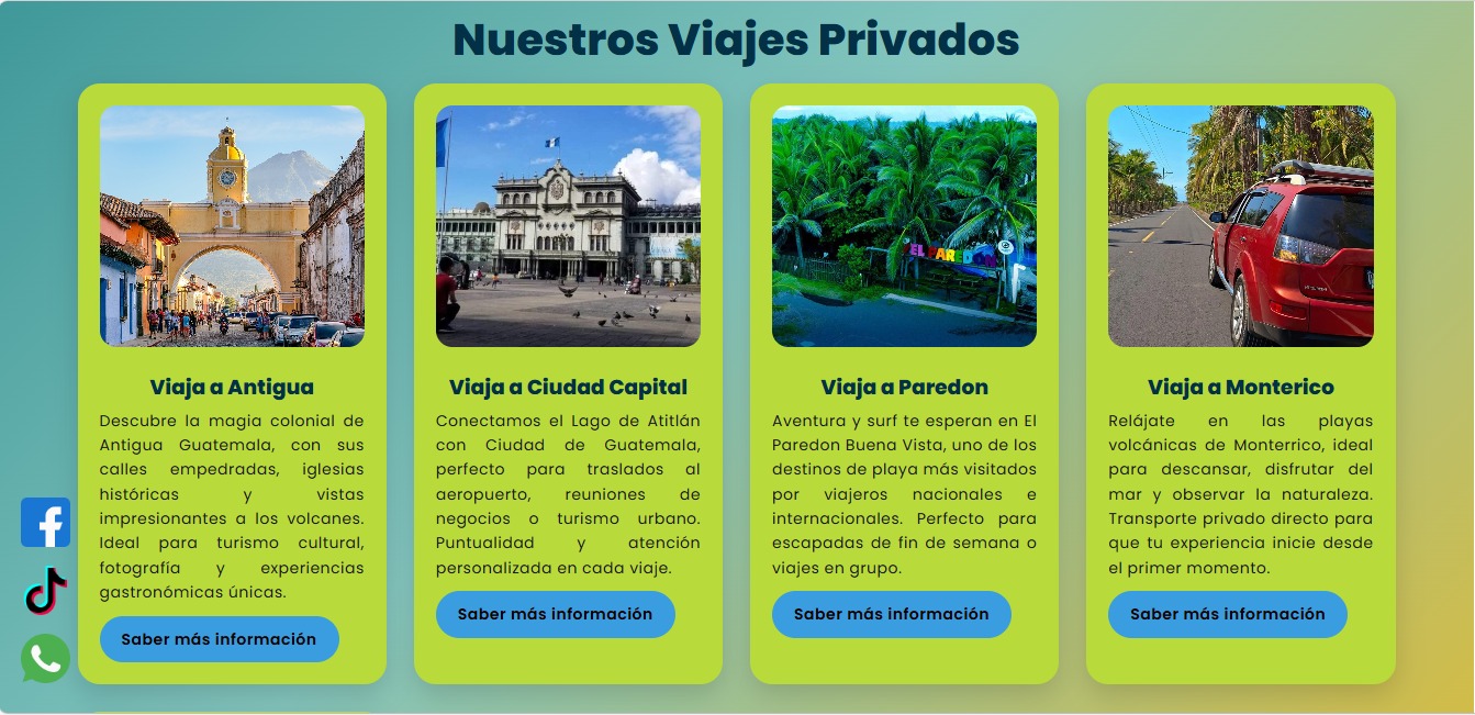 Ejemplo de página web para negocio, vista 3